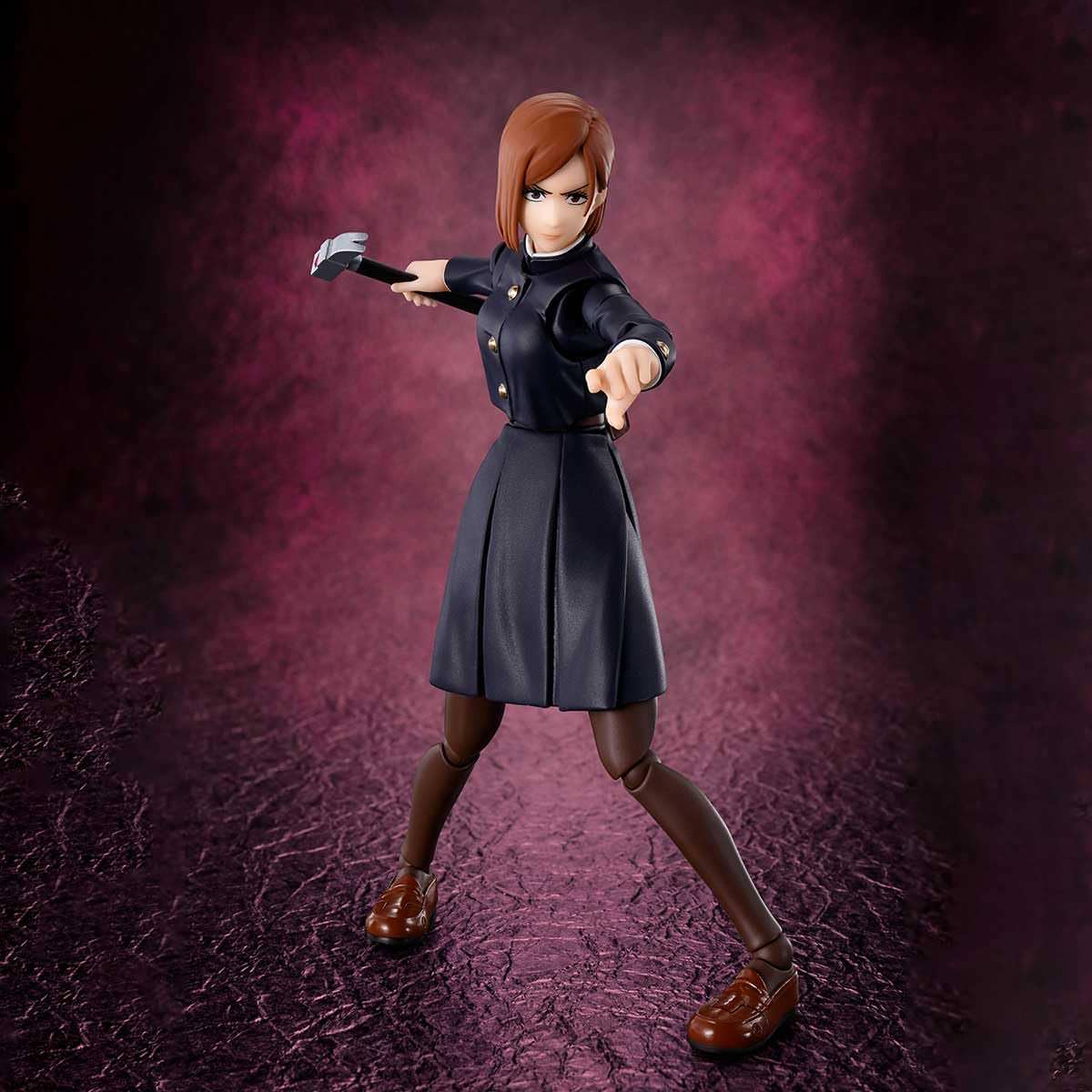 可動フィギュア 呪術廻戦 釘崎野薔薇 S.H.Figuarts Bandai Spirits 交換用表情パーツ全4種類 ハンマー 交換用手首パーツ 精密造形 可動域 呪術師 芻霊呪法