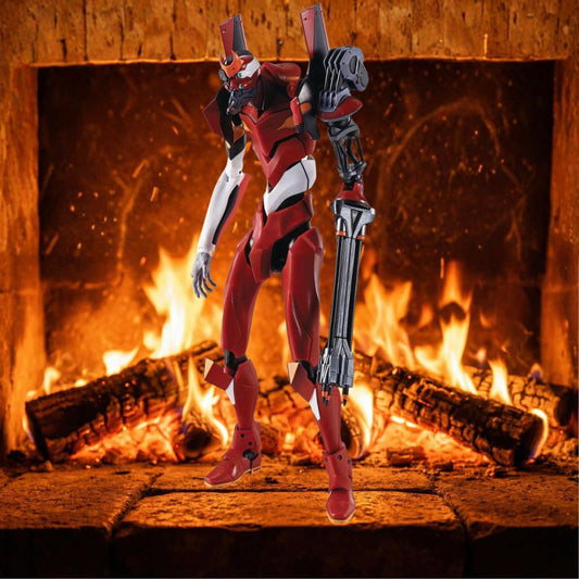 フィギュア エヴァンゲリオン プロダクションモデル-02 2号機 バンダイ THE ROBOT SPIRITS 宇宙戦闘仕様 鮮やかな赤外装 アンカー発射機能搭載 交換用パーツ多数付属 パレットライフル2丁付属 アクションポーズ自在 繊細彩色 高可動性能 並行輸入品