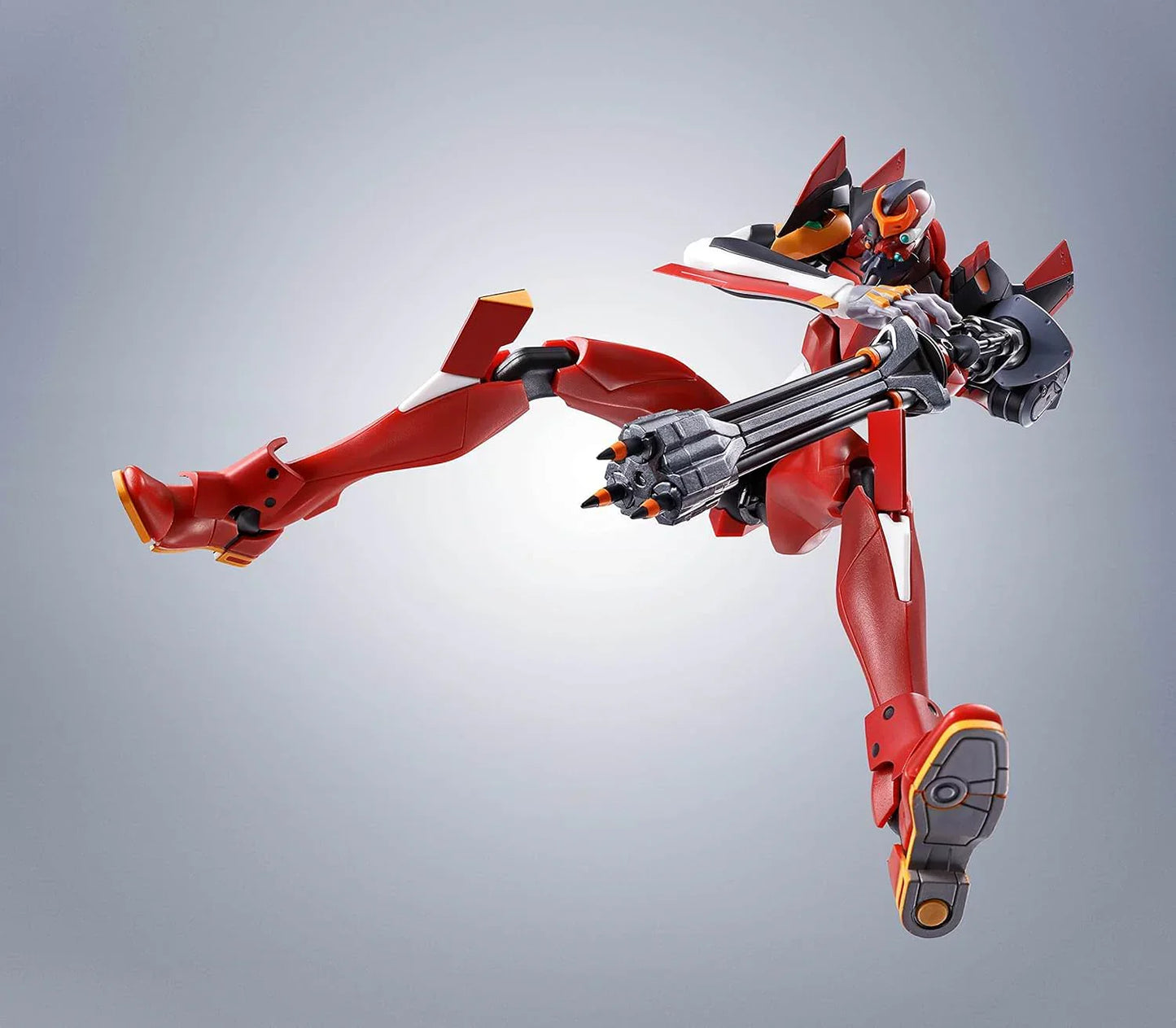 フィギュア エヴァンゲリオン プロダクションモデル-02 2号機 バンダイ THE ROBOT SPIRITS 宇宙戦闘仕様 鮮やかな赤外装 アンカー発射機能搭載 交換用パーツ多数付属 パレットライフル2丁付属 アクションポーズ自在 繊細彩色 高可動性能