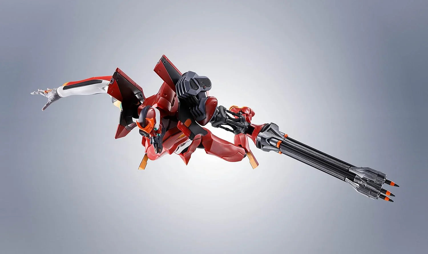 フィギュア エヴァンゲリオン プロダクションモデル-02 2号機 バンダイ THE ROBOT SPIRITS 宇宙戦闘仕様 鮮やかな赤外装 アンカー発射機能搭載 交換用パーツ多数付属 パレットライフル2丁付属 アクションポーズ自在 繊細彩色 高可動性能