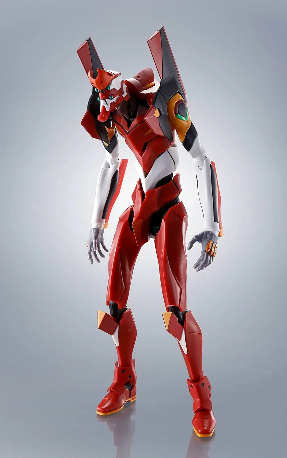 フィギュア エヴァンゲリオン プロダクションモデル-02 2号機 バンダイ THE ROBOT SPIRITS 宇宙戦闘仕様 鮮やかな赤外装 アンカー発射機能搭載 交換用パーツ多数付属 パレットライフル2丁付属 アクションポーズ自在 繊細彩色 高可動性能