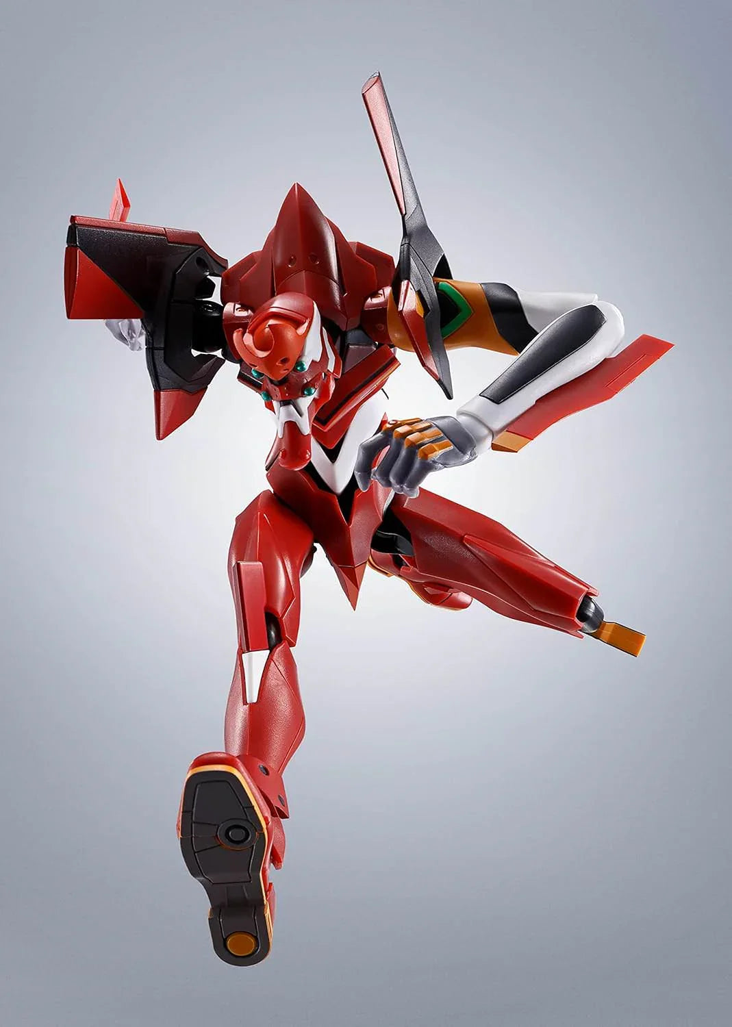 フィギュア エヴァンゲリオン プロダクションモデル-02 2号機 バンダイ THE ROBOT SPIRITS 宇宙戦闘仕様 鮮やかな赤外装 アンカー発射機能搭載 交換用パーツ多数付属 パレットライフル2丁付属 アクションポーズ自在 繊細彩色 高可動性能