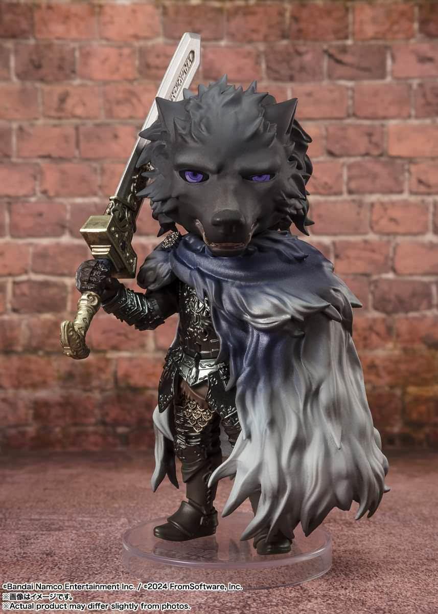 フィギュア Figuarts mini 半狼のブライヴ フロム・ソフトウェア ELDEN RING 圧倒的存在感 黒き狼の鋭い眼差し 重厚甲冑 精緻造形 多彩表現 豊富可動域 交換用右腕パーツ付き 専用台座同梱 物語重要キャラクター 忠誠と宿命を体現
