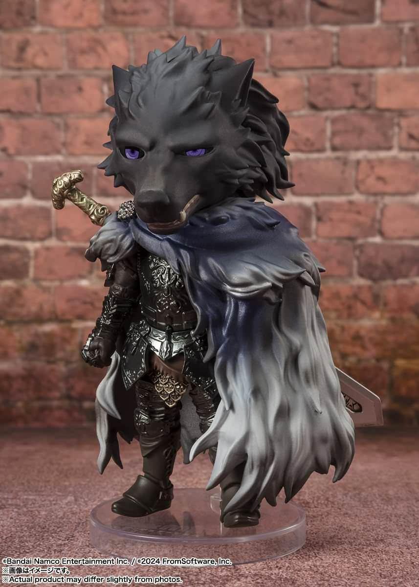 フィギュア Figuarts mini 半狼のブライヴ フロム・ソフトウェア ELDEN RING 圧倒的存在感 黒き狼の鋭い眼差し 重厚甲冑 精緻造形 多彩表現 豊富可動域 交換用右腕パーツ付き 専用台座同梱 物語重要キャラクター 忠誠と宿命を体現
