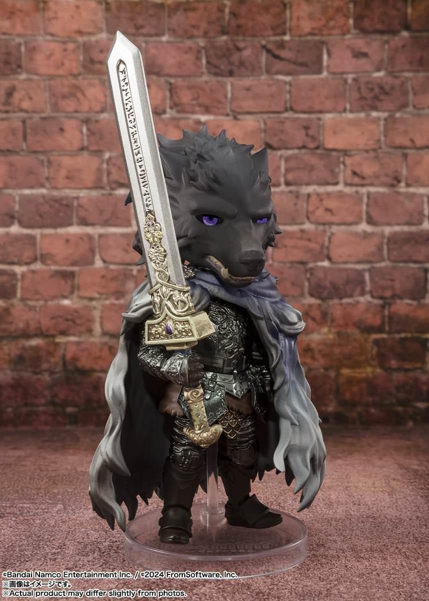 フィギュア Figuarts mini 半狼のブライヴ フロム・ソフトウェア ELDEN RING 圧倒的存在感 黒き狼の鋭い眼差し 重厚甲冑 精緻造形 多彩表現 豊富可動域 交換用右腕パーツ付き 専用台座同梱 物語重要キャラクター 忠誠と宿命を体現