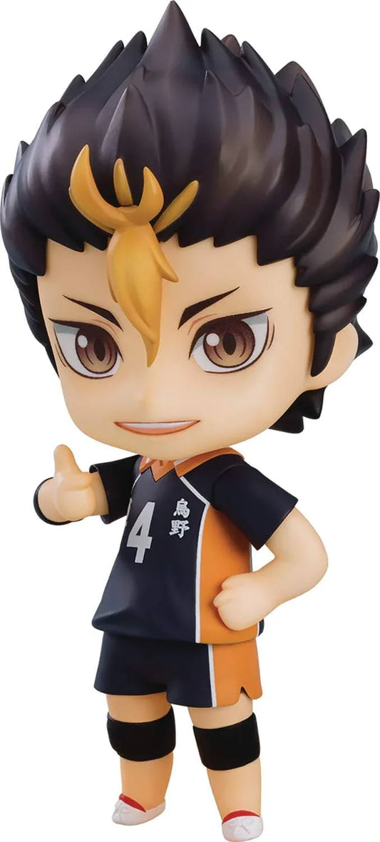 フィギュア ハイキュー!! 西谷夕 ねんどろいど 新烏野バージョン ORANGE ROUGE PVC ABS製 高さ約10cm 表情パーツ三種 バレーボール スポーツタオル 髪型アレンジ アイスキャンディー付属 専用ベース センターコートデザイン 計180文字