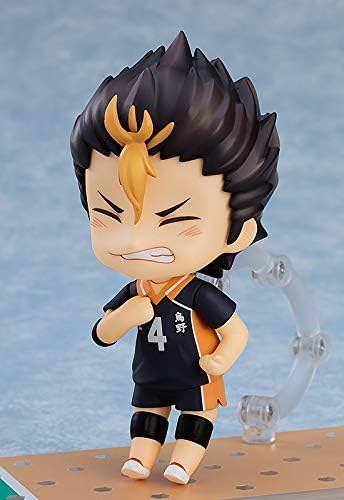 フィギュア ハイキュー!! 西谷夕 ねんどろいど 新烏野バージョン ORANGE ROUGE PVC ABS製 高さ約10cm 表情パーツ三種 バレーボール スポーツタオル 髪型アレンジ アイスキャンディー付属 専用ベース センターコートデザイン 計180文字