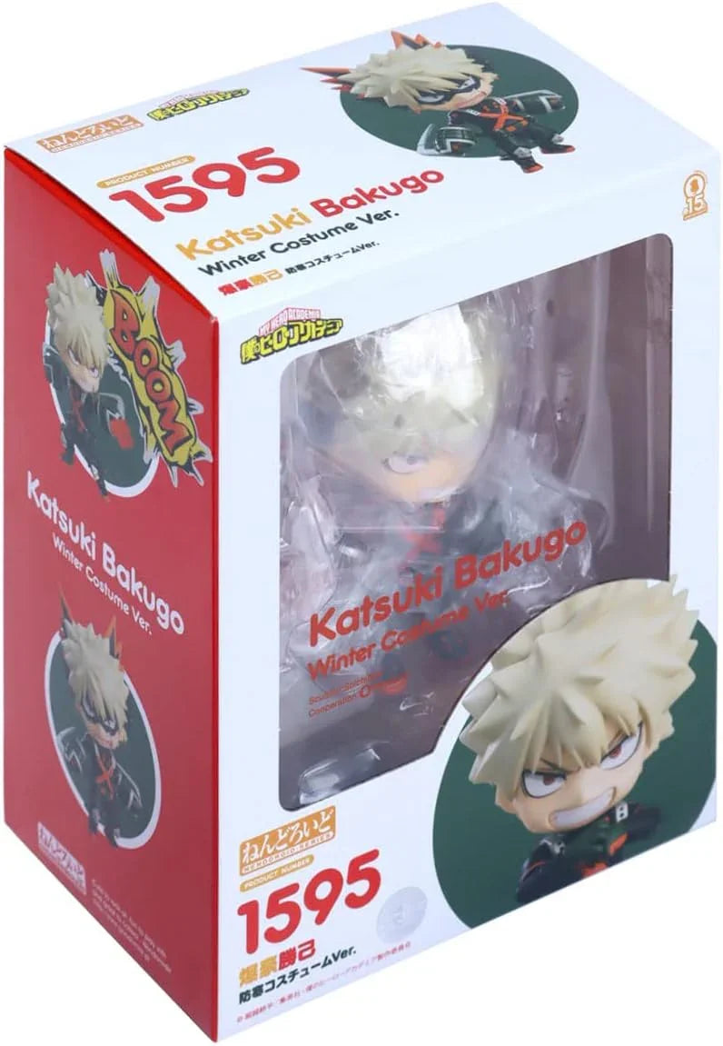 フィギュア 爆豪勝己 ねんどろいど 冬コスチュームVer グッドスマイルカンパニー TAKARA TOMY PVC ABS 10cm 表情パーツ三種 エフェクトパーツ BOOMテキスト ニトログリセリン爆破個性 雄英高校ヒーロー 壮大な成長物語