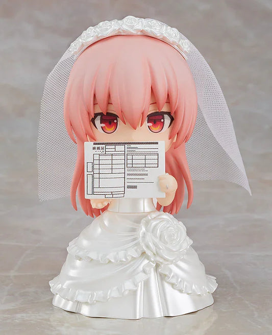 ねんどろいど トニカクカワイイ 由崎司 グッドスマイルカンパニー ウェディングドレス姿 デフォルメフィギュア 高さ約100mm 約4インチ 顔パーツ3種類 布製ベール 花束 結婚届け PVC ABS 可動フィギュア 繊細造形 並行輸入品