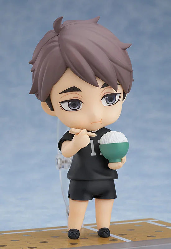 ねんどろいど 宮治 ハイキュー TO THE TOP ORANGE ROUGE 双子 セッター 稲荷崎高校 バレーボール部 約100mm デフォルメフィギュア 表情パーツ3種類 通常表情 驚いた表情 食事表情 オーバーハンドトス クイック攻撃 バレーボール 並行輸入品