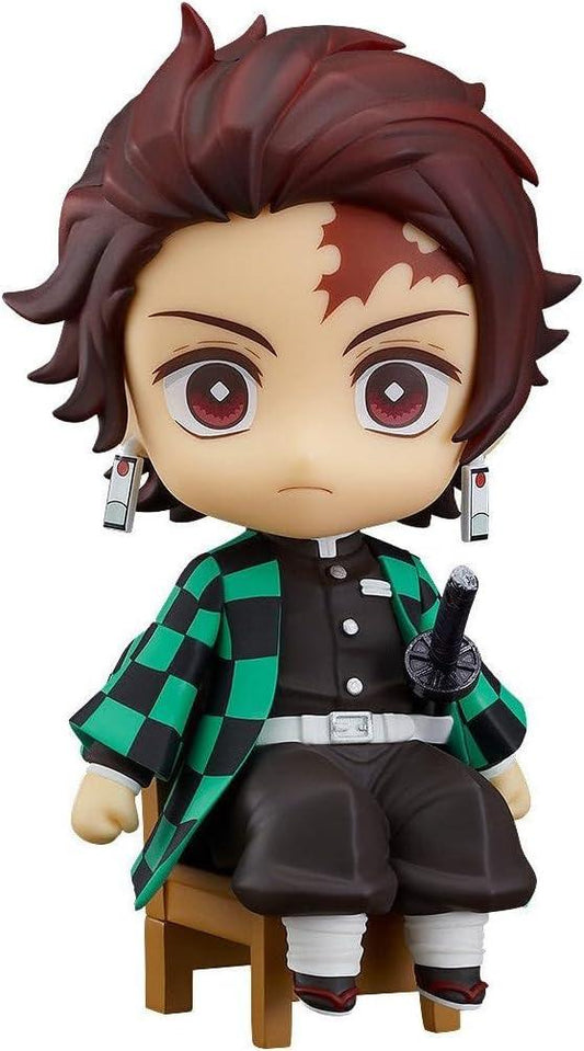 フィギュア 鬼滅の刃 竈門炭治郎 ねんどろいど Swacchao Good Smile Company コンパクトサイズ 椅子座り 市松模様羽織 黒日輪刀 額傷跡 精巧再現 デスク飾り 卓上掛け可能 toytec D.T.C Unaji 制作協力 ねんどろん 塗装済み可動式