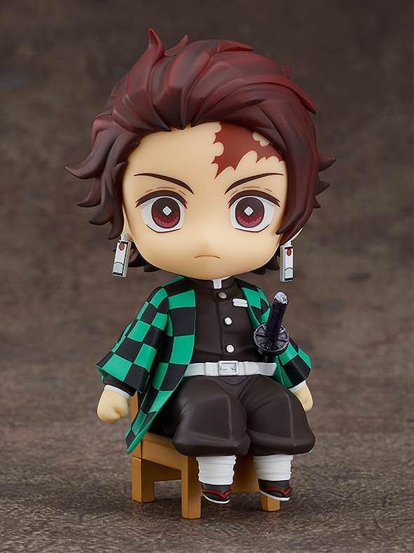 フィギュア 鬼滅の刃 竈門炭治郎 ねんどろいど Swacchao Good Smile Company コンパクトサイズ 椅子座り 市松模様羽織 黒日輪刀 額傷跡 精巧再現 デスク飾り 卓上掛け可能 toytec D.T.C Unaji 制作協力 ねんどろん 塗装済み可動式