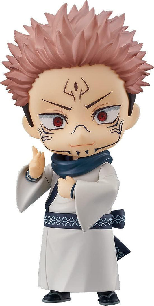 フィギュア 呪術廻戦 宿儺 ねんどろいど グッドスマイルカンパニー 制作協力ねんどろん 表情パーツ三種付属 頭蓋骨小物入り 劇中再現可 動くプラスチック製 高さ約百ミリ 細部刺青髪色再現 特級呪物両面宿儺の指封印済み