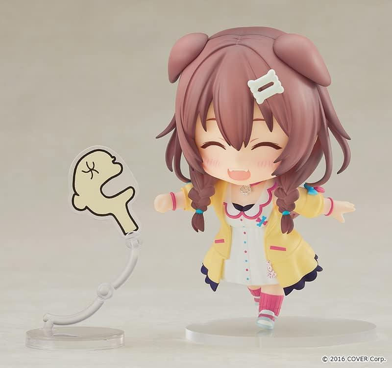 フィギュア 戌神ころね ねんどろいど グッドスマイルカンパニー ホロライブプロダクション 人気VTuber 茶色髪 犬耳 洋服再現 100mm 表情パーツ三種 通常顔 笑顔 ヤンデレ顔 差し替えハンド付き フランスパン ホソイヌミニチュア