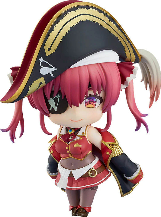 ねんどろいど 宝鐘マリン ホロライブ グッドスマイルカンパニー 再販 海賊船長 自称17歳 女海賊 3期生 全高約100mm 海賊衣装 帽子 眼帯 表情パーツ3種類 通常顔 興奮した顔 ウインク顔 海賊コート 専用腕パーツ ドクロ型カップ 並行輸入品