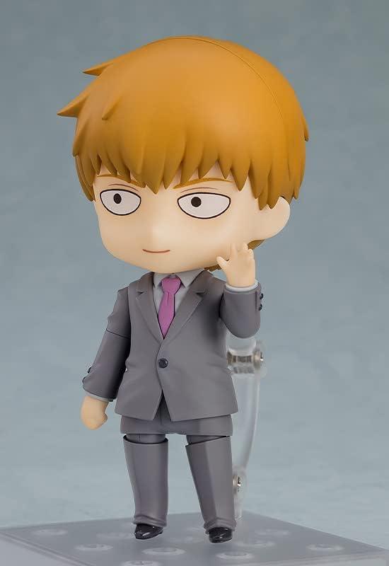 フィギュア モブサイコ100 III 霊幻新隆 ねんどろいど オレンジルージュ 100mm 高品質 PVC ABS スーツ姿 表情パーツ3種 名刺 お祓い用塩袋 携帯電話 ラーメン器 作中シーン再現可能 ボンズアニメ制作 人気漫画 ONE 原作