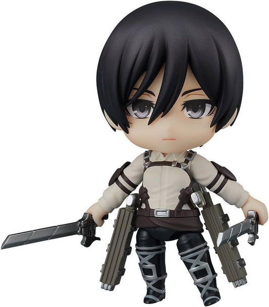 フィギュア 進撃の巨人 ミカサ・アッカーマン ねんどろいど 最終話Ver. バンダイ 彩色 伊藤良一 原型 精密造形 立体機動装置 装備 赤いマフラー 戦闘力 卓越 表情交換可 三種類感情 多彩 冷静判断力 超人身体能力 訓練兵団首席卒業