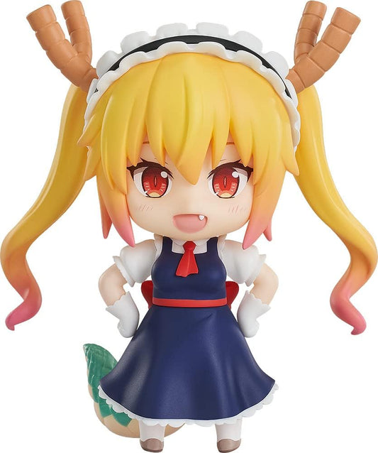 フィギュア ねんどろいど トール 小林さんちのメイドラゴン 表情パーツ3種 笑顔 ウインク うっとり チョコレート 尻尾丸焼き付属 メイド服 ツインテール 角 ドラゴン 京都アニメーション 異世界 最強 愛情 献身的 デフォルメ