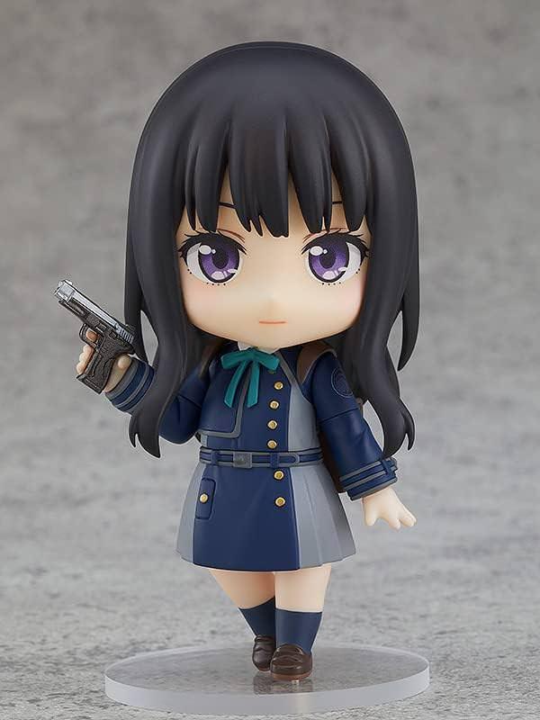 フィギュア リコリス・リコイル 井ノ上たきな ねんどろいど A-1 Pictures制作協力 オリジナルアニメキャラクター 全高約10cm丁寧造形彩色3種類表情パーツ付き ハンドガン バッグ付属 可動ボディ素材ATBC-PVC ABS