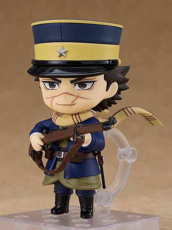 フィギュア ゴールデンカムイ 杉元佐一 ねんどろいど グッドスマイルカンパニー PVC製 三八式歩兵銃 味噌 リスの脳みそ 3種表情パーツ 可動ボディ 約10cm 元日露戦争兵士 不死身の杉元 強靭な肉体 戦友の妻の治療費を稼ぐ