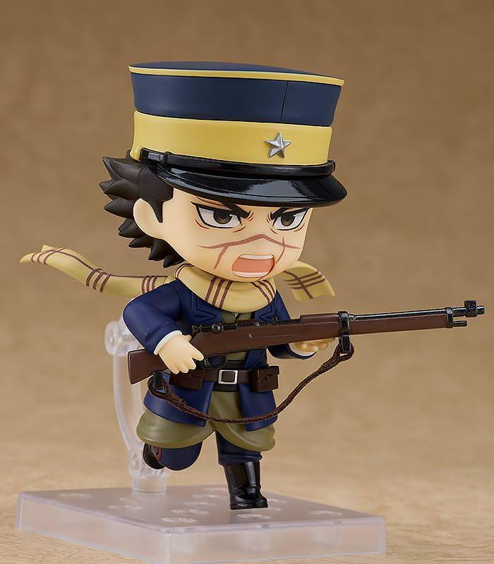 フィギュア ゴールデンカムイ 杉元佐一 ねんどろいど グッドスマイルカンパニー PVC製 三八式歩兵銃 味噌 リスの脳みそ 3種表情パーツ 可動ボディ 約10cm 元日露戦争兵士 不死身の杉元 強靭な肉体 戦友の妻の治療費を稼ぐ
