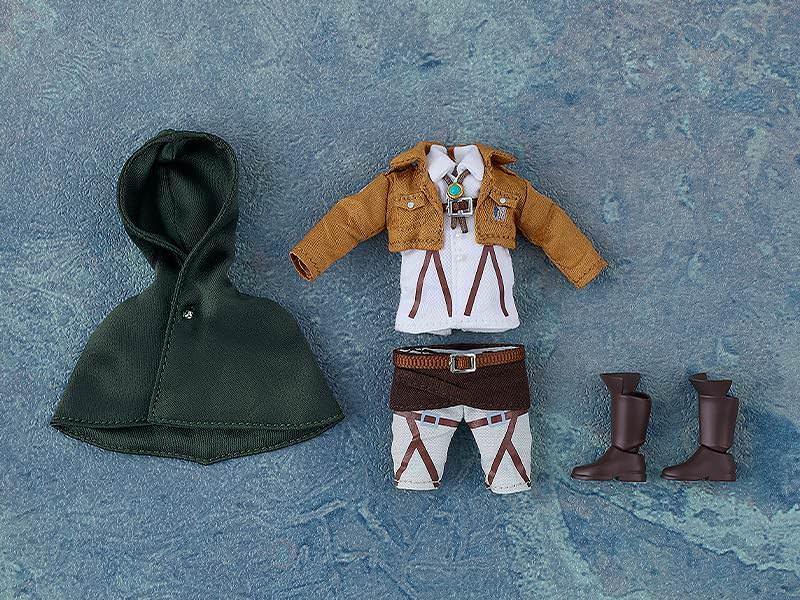 フィギュア ねんどろいどドール エルヴィン スミス 調査兵団 団長 グッドスマイルカンパニー 進撃の巨人 高関節可動 布製衣装 マグネットブーツ フェイスパーツ 多様ポーズ 着せ替え PVC 約14cm 手のひらサイズ キャラクター立体化