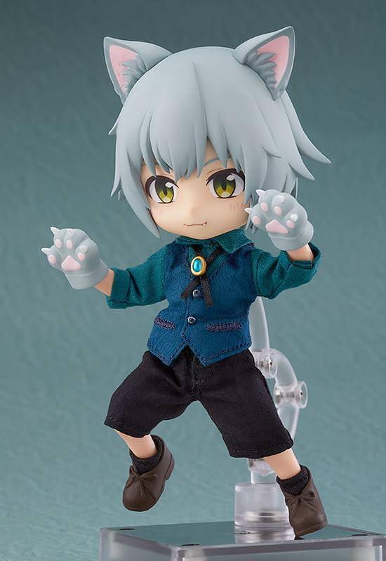 フィギュア 狼くん アッシュ 赤ずきんシリーズ ねんどろいどどーる グッドスマイルカンパニー 約140mm 可動式 狼耳 ファー付きコート 取り外し可能 手首パーツ交換 互換性あり 綿 ポリエステル製 衣装 安定マグネット台座付