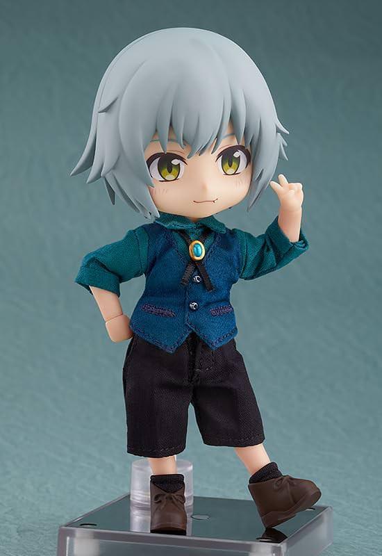 フィギュア 狼くん アッシュ 赤ずきんシリーズ ねんどろいどどーる グッドスマイルカンパニー 約140mm 可動式 狼耳 ファー付きコート 取り外し可能 手首パーツ交換 互換性あり 綿 ポリエステル製 衣装 安定マグネット台座付