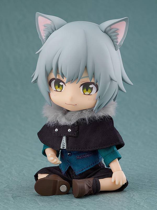 フィギュア 狼くん アッシュ 赤ずきんシリーズ ねんどろいどどーる グッドスマイルカンパニー 約140mm 可動式 狼耳 ファー付きコート 取り外し可能 手首パーツ交換 互換性あり 綿 ポリエステル製 衣装 安定マグネット台座付