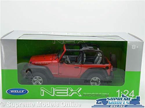 アウトレット品 ミニカー Welly ウィリー ジープ ラングラー ルビコン オープントップ 2007 1/24 精巧な造形技術 オフロード界の王者 復刻版 頑丈なボディライン たくましいタイヤ コレクター必見 インテリアアイテム展開モデル オフロード性能