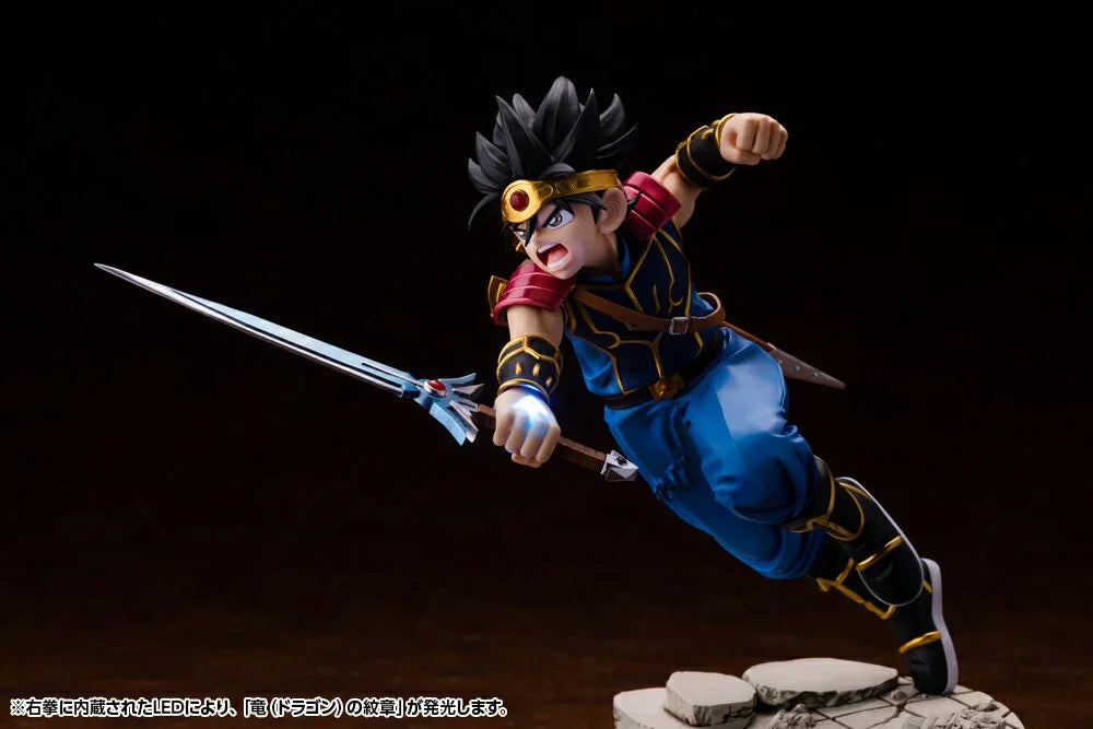 フィギュア ダイ ドラゴンクエスト ダイの大冒険 Kotobukiya ARTFX J 1/8スケール 主人公 魔王復活 立ち向かう モンスター育て 三条陸原作 稲田浩司作画 約180mm 腕腰可動 LED 竜の紋章光る USBケーブル付属 並行輸入品