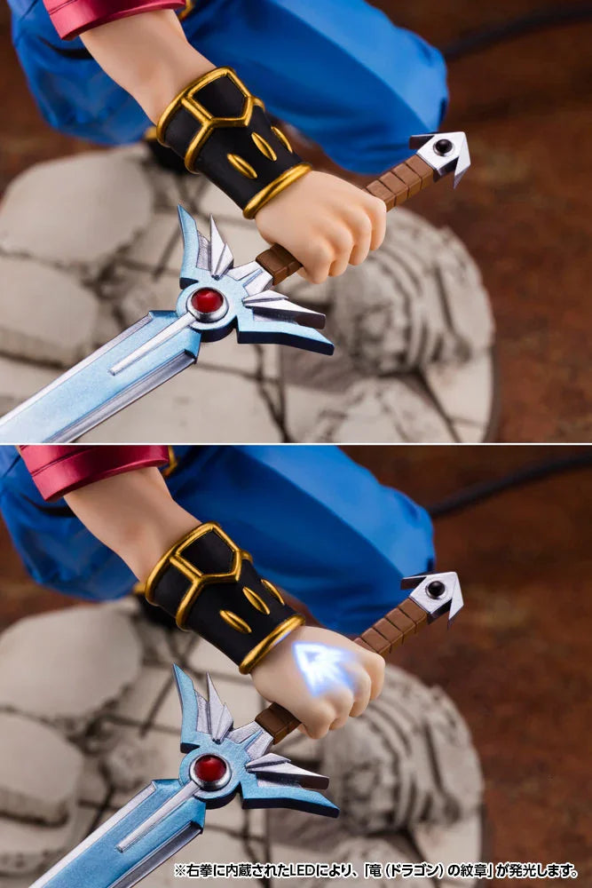 フィギュア ダイ ドラゴンクエスト ダイの大冒険 Kotobukiya ARTFX J 1/8スケール 主人公 魔王復活 立ち向かう モンスター育て 三条陸原作 稲田浩司作画 約180mm 腕腰可動 LED 竜の紋章光る USBケーブル付属 並行輸入品