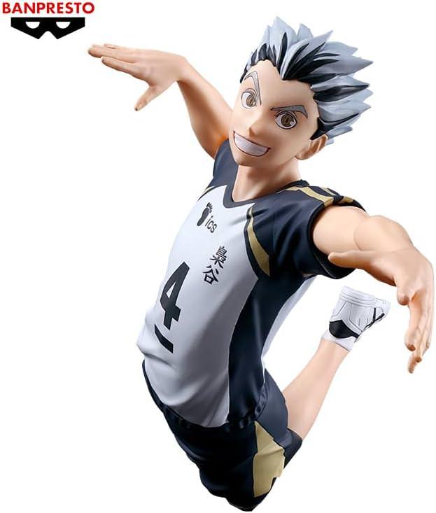 フィギュア ハイキュー 木兎光太郎 ポージングプライズ バンダイスピリッツ ABS PVC 約6.3インチ 約16cm 全国トップ5エース ウィングスパイカー 福音寺学園バレーボール部主将 エネルギッシュな笑顔 金黒ツートン髪 モデル