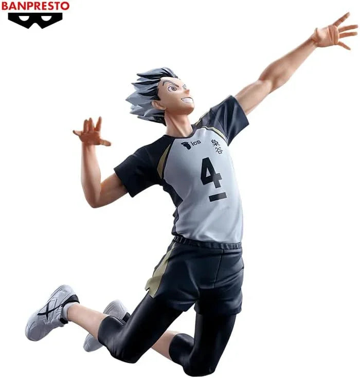 フィギュア ハイキュー 木兎光太郎 ポージングプライズ バンダイスピリッツ ABS PVC 約6.3インチ 約16cm 全国トップ5エース ウィングスパイカー 福音寺学園バレーボール部主将 エネルギッシュな笑顔 金黒ツートン髪 モデル