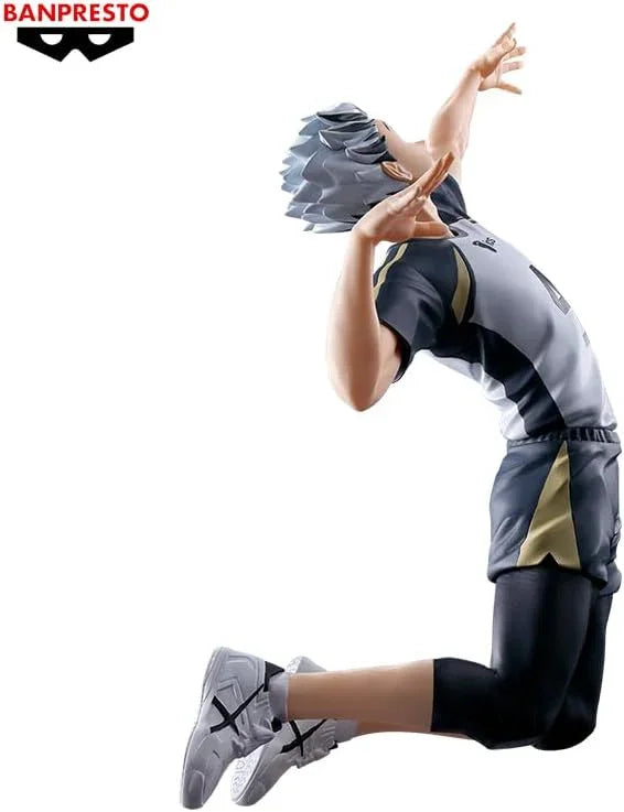 フィギュア ハイキュー 木兎光太郎 ポージングプライズ バンダイスピリッツ ABS PVC 約6.3インチ 約16cm 全国トップ5エース ウィングスパイカー 福音寺学園バレーボール部主将 エネルギッシュな笑顔 金黒ツートン髪 モデル