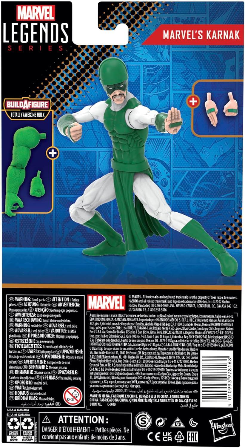 フィギュア マーベルアンブロイドシリーズ カーナック フィギュア 6インチサイズ 高品質可動ポーズ対応 緑白コスチューム コミカルデザイン 付属品多数 ブロガーハグルク ビルドアップシリーズ マーベルコミックス 歴史的キャラクター 並行輸入品