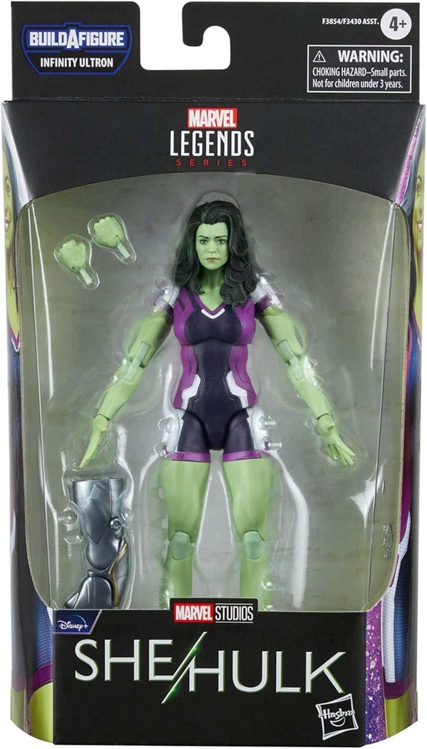 アクションフィギュア シー・ハルク Marvel Legends Hasbro 6インチ可動式関節多彩なポージングアクセサリー２点付属 Disney+シリーズ再現インフィニティウルトロンビルドパーツ コレクター向け プレミアム造形