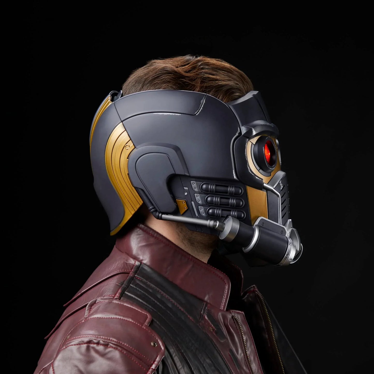 アウトレット品 フィギュア マーベル・レジェンド・スター・ロード・エレクトロニック・ロールプレイ・ヘルメット ガーディアンズ・オブ・ギャラクシー 映画忠実再現 1対1スケール 赤色LEDライト搭載 サウンドエフェクト内蔵