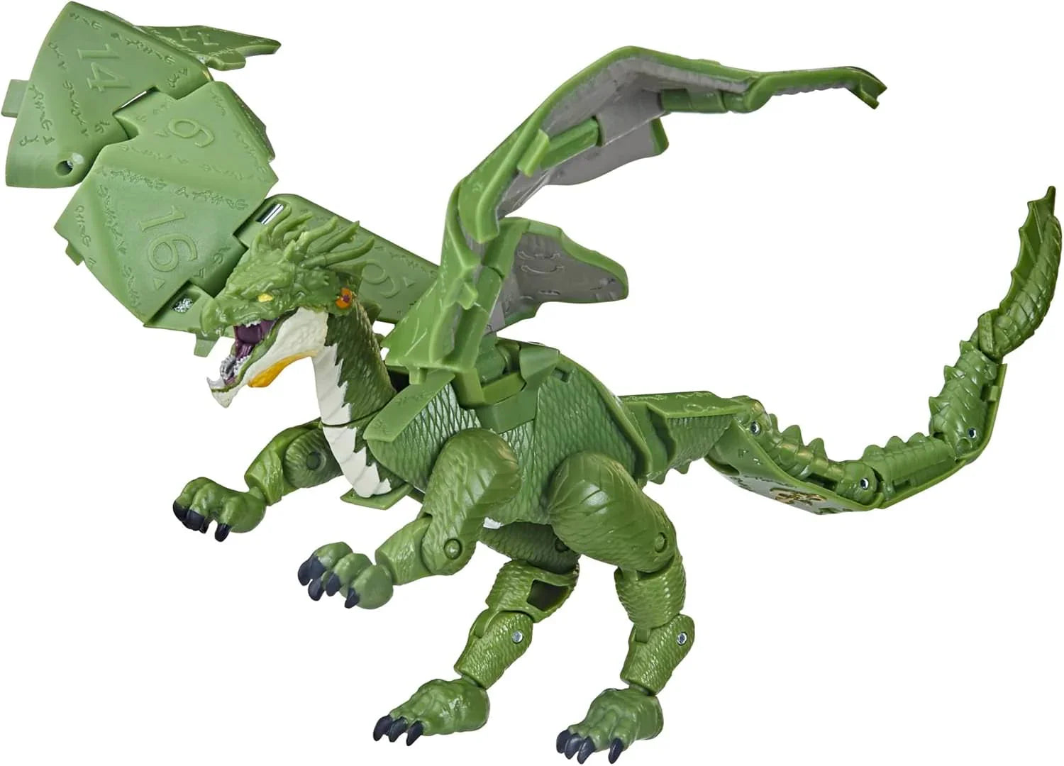 フィギュア ダンジョンズ＆ドラゴンズ ダイスリングス グリーンドラゴン Hasbro 伝説のd20が変形する革新的な8ステップアクション圧倒的な迫力と知性宿る深緑の鱗が魅せるテーブルトークRPGファンタジー冒険の象徴的アイテム 並行輸入品