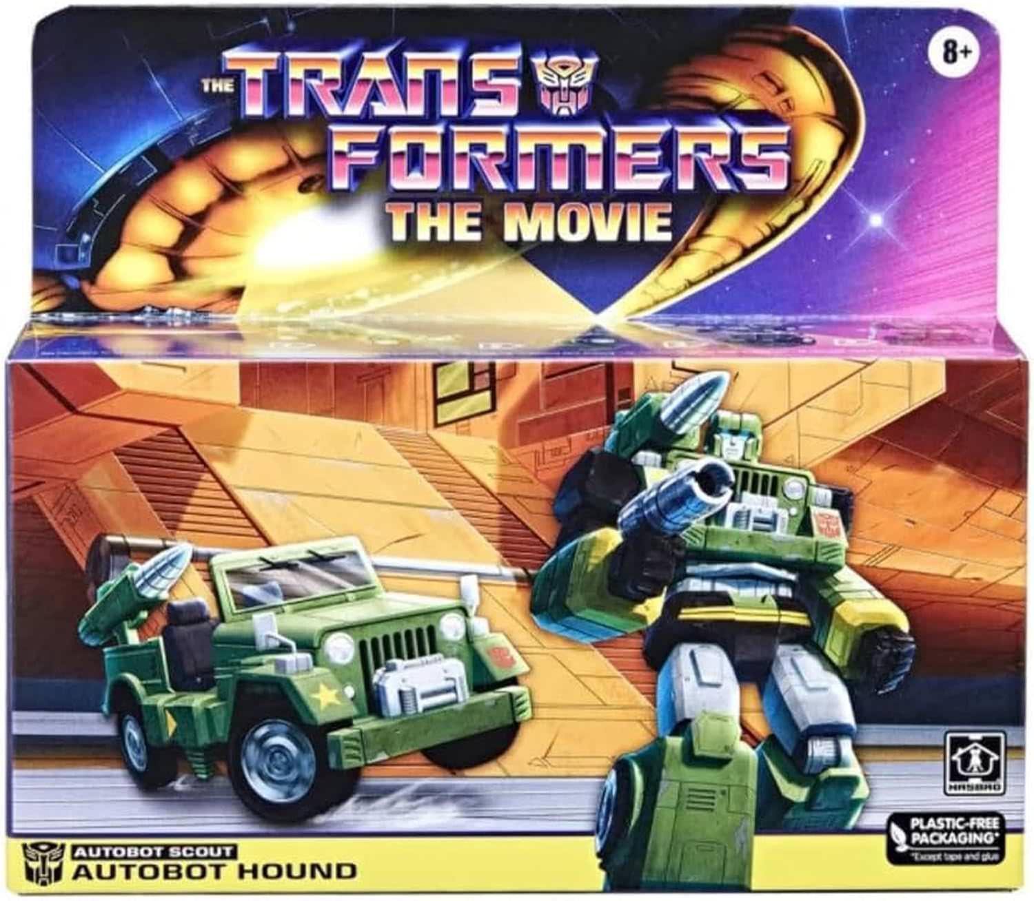 トランスフォーマー フィギュア トランスフォーマー レトロ ザ・トランスフォーマーズ ザ・ムービー オートボット・ハウンド ハスブロ 忠誠心 勇敢な戦士 緑と灰色 軍用ジープ 9段階変形 レトロデザイン 1986年劇場版 キャラクター再現並行輸入品