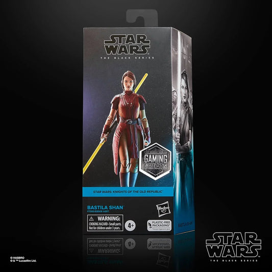 アクションフィギュア スター・ウォーズ ブラックシリーズ 6インチ バスティラ・シャン ハスブロ 高精細造形 プレミアム可動ポイント付属 黄色ダブルブレードライトセーバー 茶色タバード 金属バックル ベルト 銀河の歴史的ジェダイ 並行輸入品