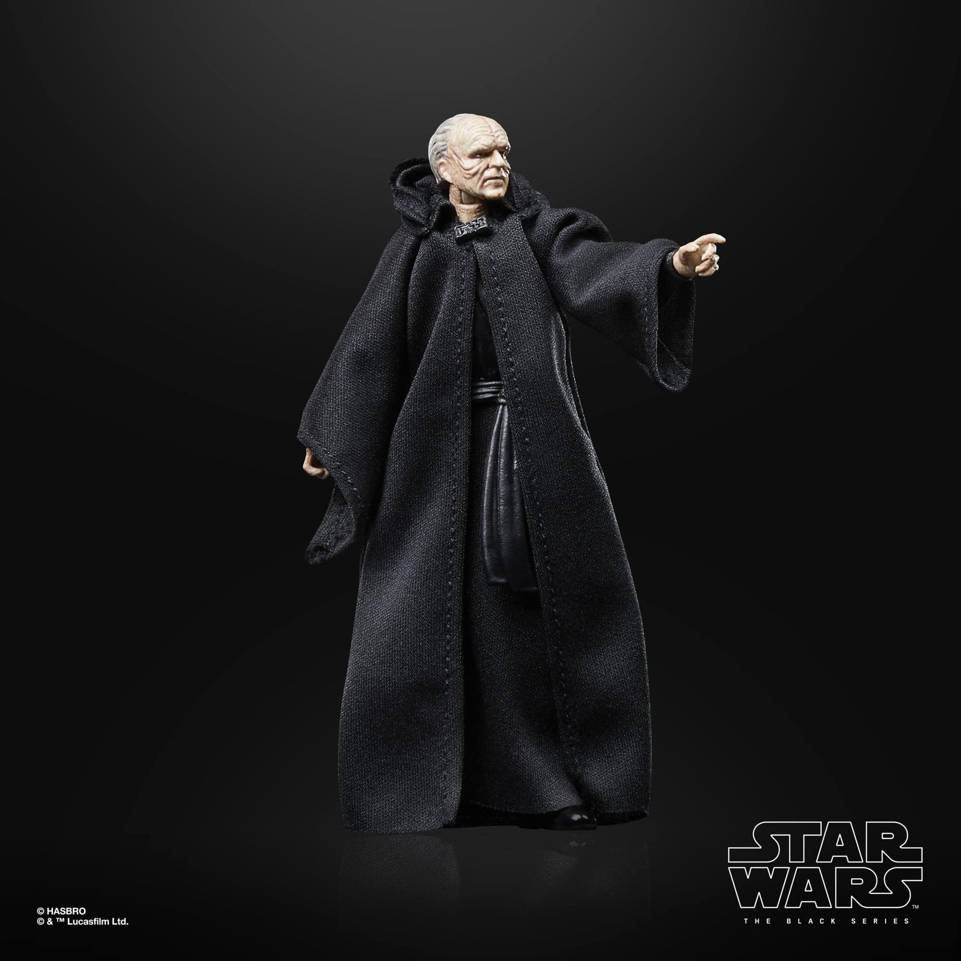 フィギュア スター・ウォーズ ブラックシリーズ 皇帝パルパティーン ジェダイの帰還 40周年記念 ハズブロ 完全可動式 プレミアムアクションフィギュア 精巧再現 多関節仕様 ケインアクセサリー付 塗装細部再現 コレクターズアイテム