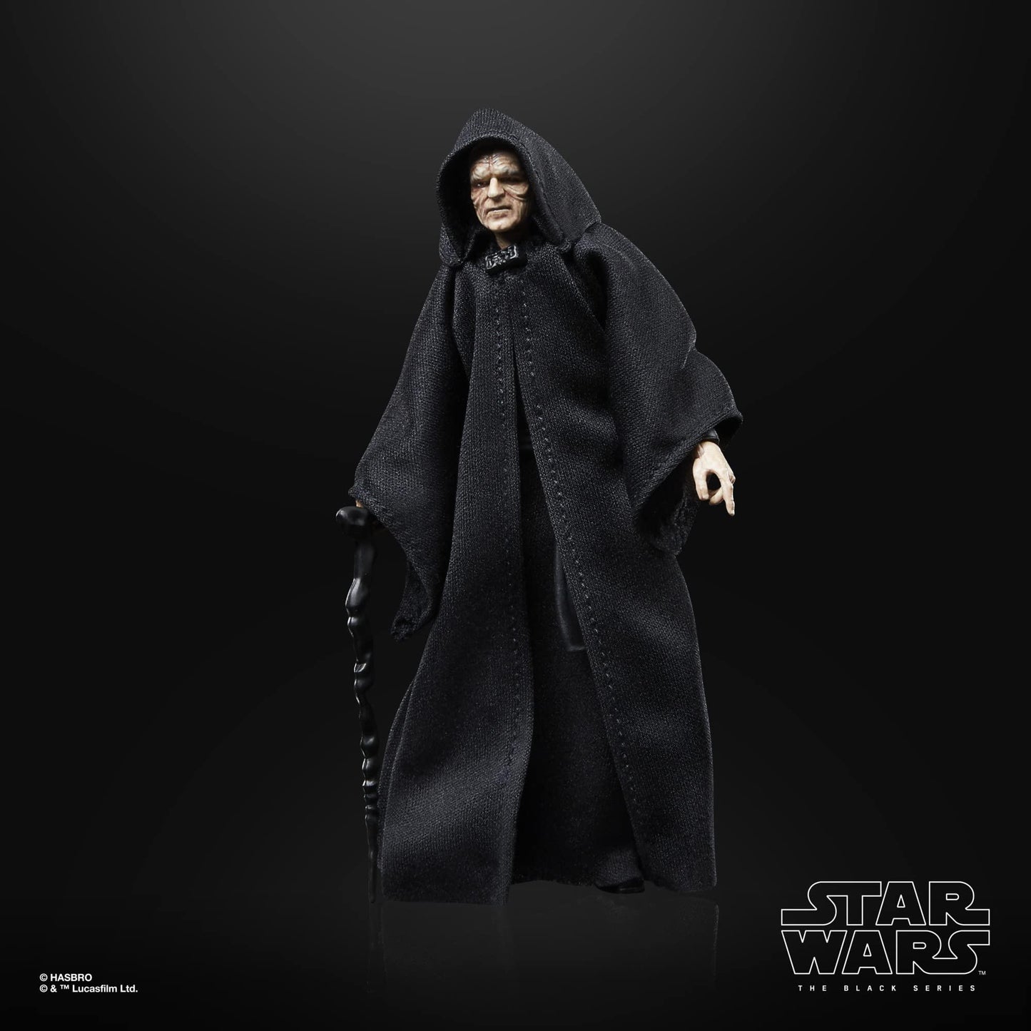フィギュア スター・ウォーズ ブラックシリーズ 皇帝パルパティーン ジェダイの帰還 40周年記念 ハズブロ 完全可動式 プレミアムアクションフィギュア 精巧再現 多関節仕様 ケインアクセサリー付 塗装細部再現 コレクターズアイテム