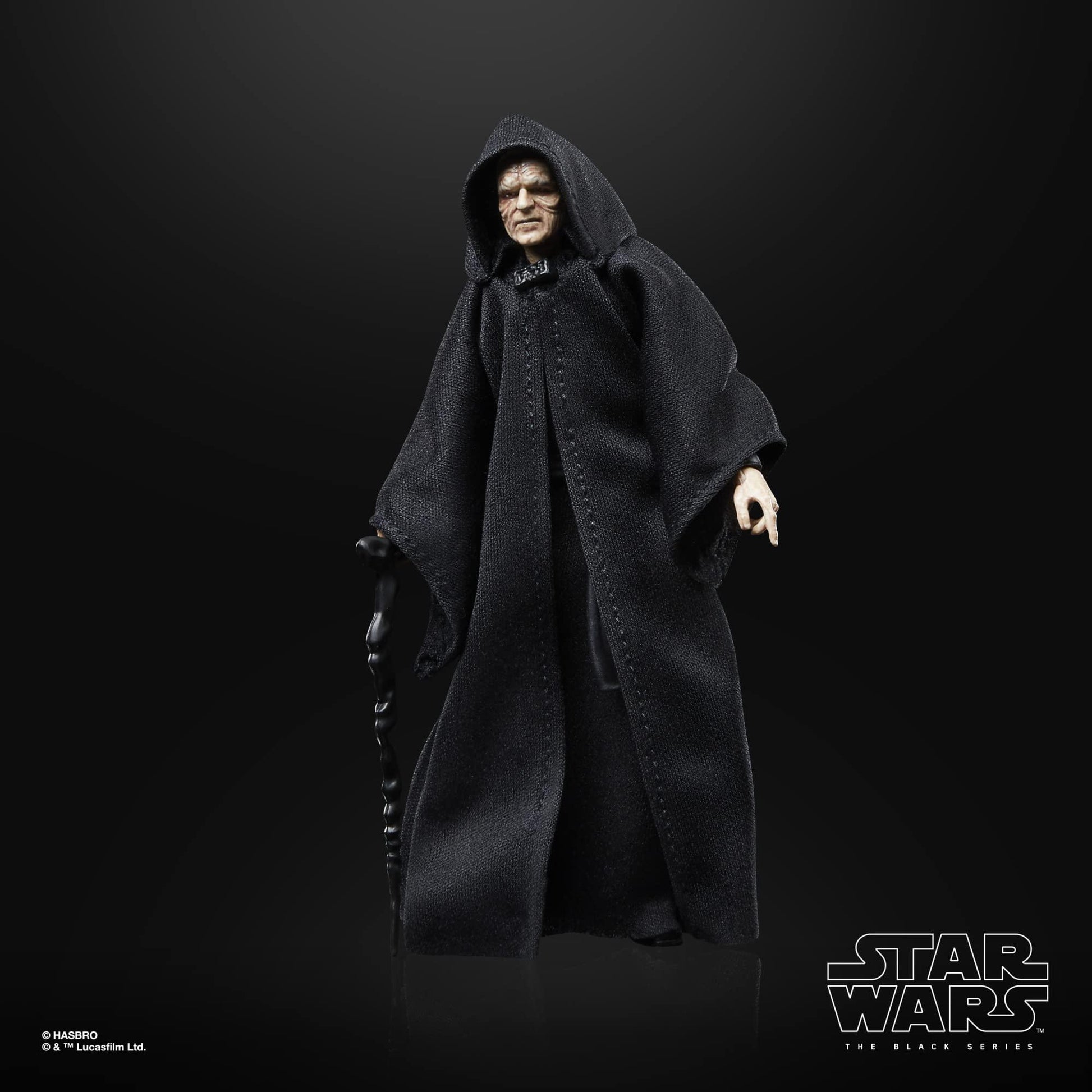 フィギュア スター・ウォーズ ブラックシリーズ 皇帝パルパティーン ジェダイの帰還 40周年記念 ハズブロ 完全可動式 プレミアムアクションフィギュア 精巧再現 多関節仕様 ケインアクセサリー付 塗装細部再現 コレクターズアイテム