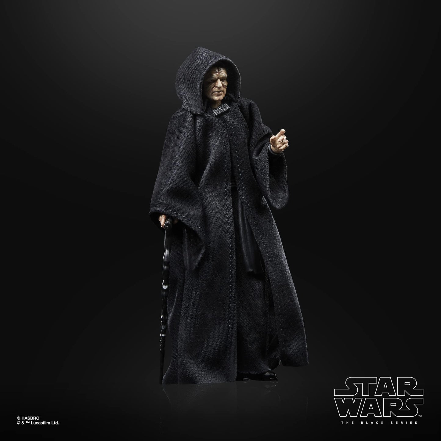 フィギュア スター・ウォーズ ブラックシリーズ 皇帝パルパティーン ジェダイの帰還 40周年記念 ハズブロ 完全可動式 プレミアムアクションフィギュア 精巧再現 多関節仕様 ケインアクセサリー付 塗装細部再現 コレクターズアイテム