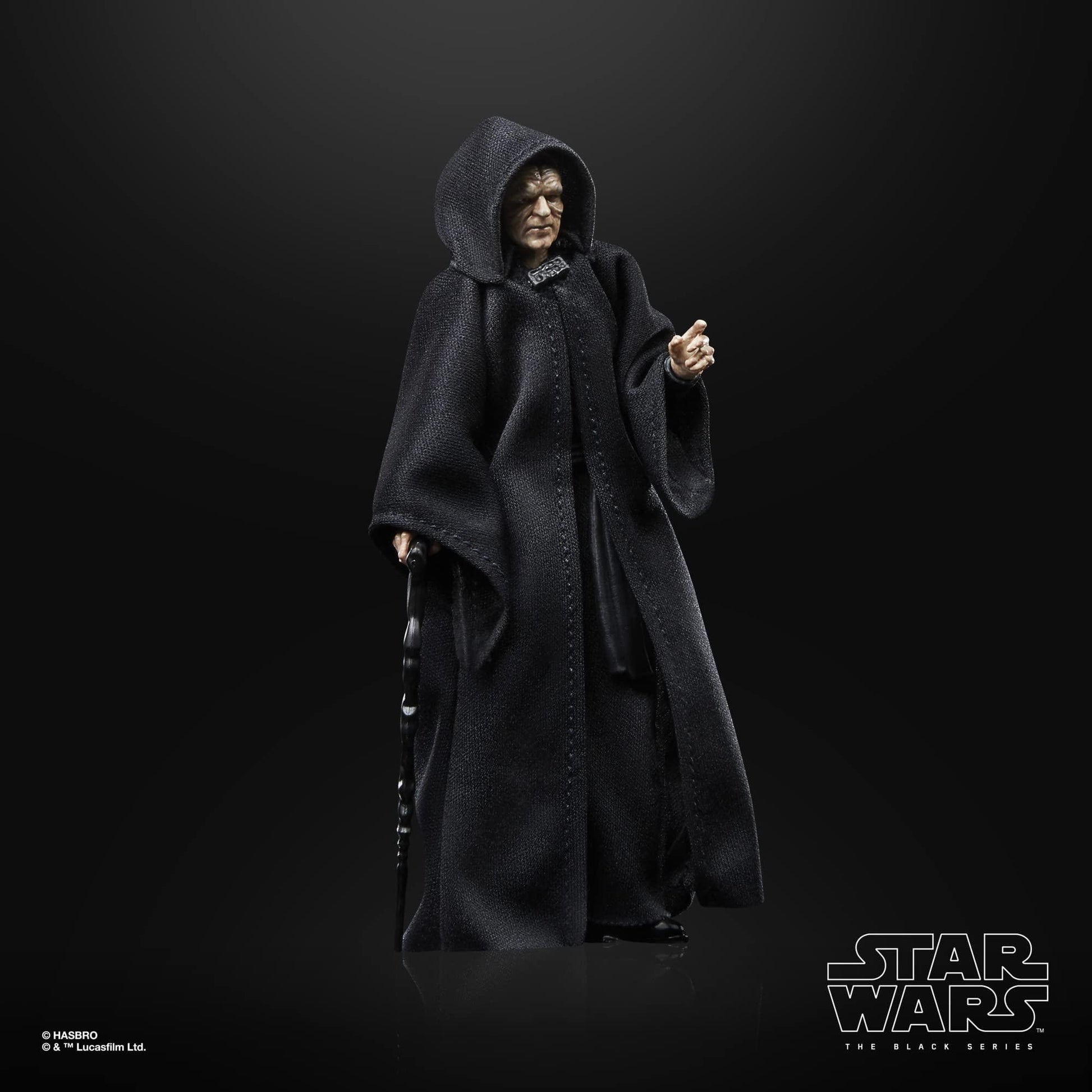 フィギュア スター・ウォーズ ブラックシリーズ 皇帝パルパティーン ジェダイの帰還 40周年記念 ハズブロ 完全可動式 プレミアムアクションフィギュア 精巧再現 多関節仕様 ケインアクセサリー付 塗装細部再現 コレクターズアイテム