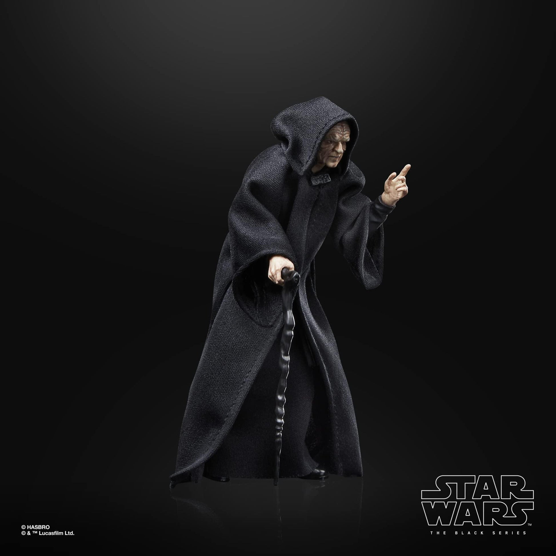 フィギュア スター・ウォーズ ブラックシリーズ 皇帝パルパティーン ジェダイの帰還 40周年記念 ハズブロ 完全可動式 プレミアムアクションフィギュア 精巧再現 多関節仕様 ケインアクセサリー付 塗装細部再現 コレクターズアイテム