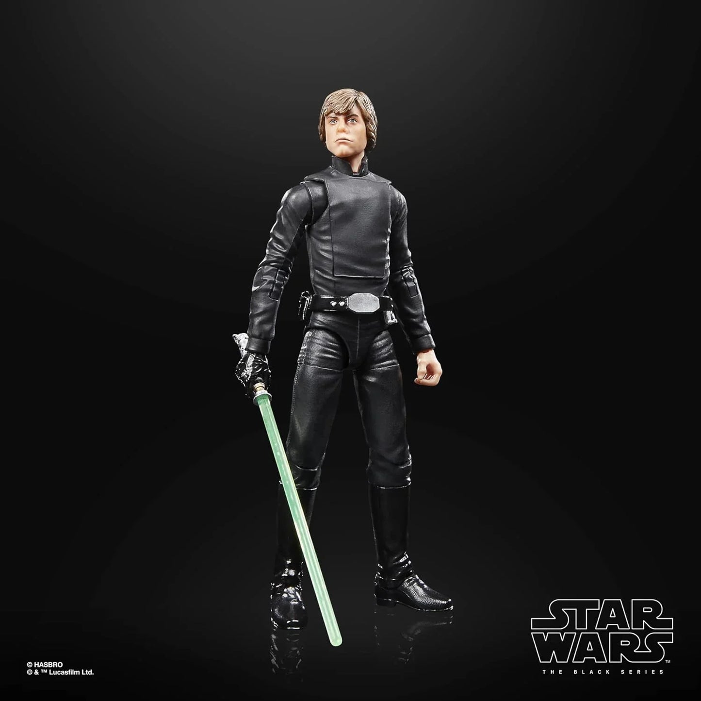 フィギュア スター・ウォーズ ブラックシリーズ ルーク・スカイウォーカー ジェダイ・ナイト ハズブロ 約6インチ 緑色ライトセーバー 取り外し可能 ブレード 多数可動ポイント プレミアムディテール 映画ジェダイの帰還