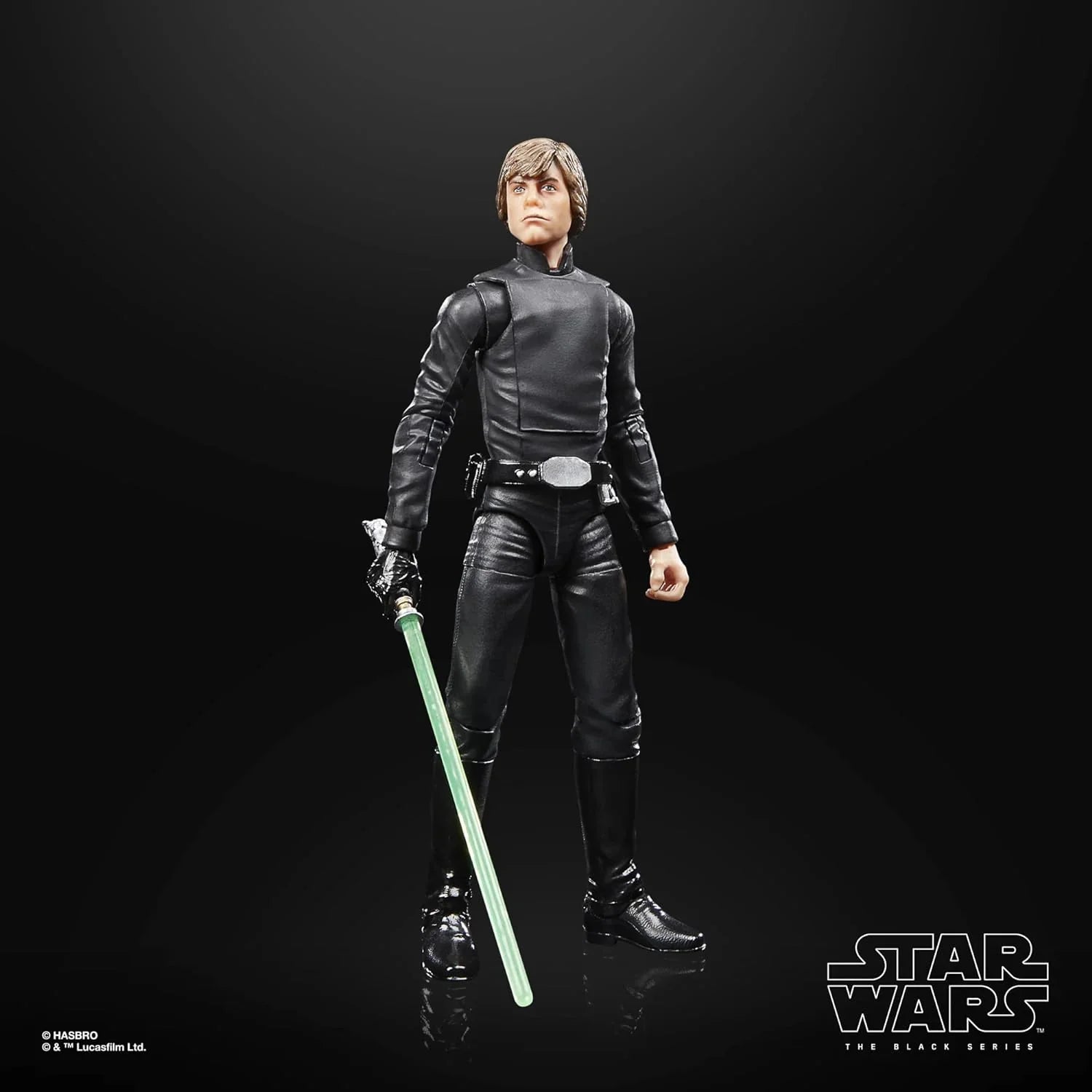 フィギュア スター・ウォーズ ブラックシリーズ ルーク・スカイウォーカー ジェダイ・ナイト ハズブロ 約6インチ 緑色ライトセーバー 取り外し可能 ブレード 多数可動ポイント プレミアムディテール 映画ジェダイの帰還
