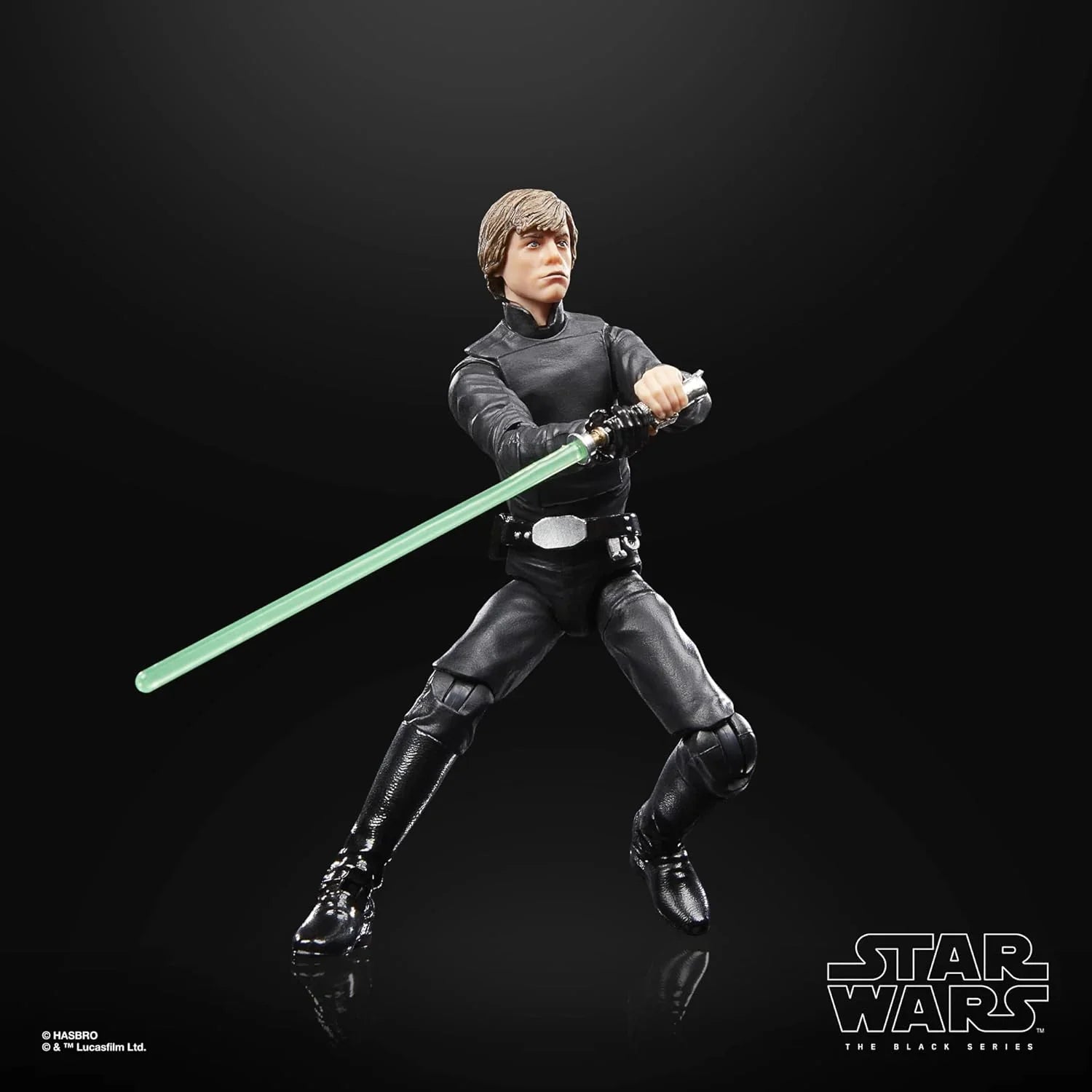 フィギュア スター・ウォーズ ブラックシリーズ ルーク・スカイウォーカー ジェダイ・ナイト ハズブロ 約6インチ 緑色ライトセーバー 取り外し可能 ブレード 多数可動ポイント プレミアムディテール 映画ジェダイの帰還